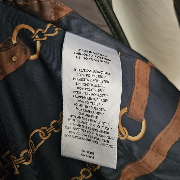 Ralph Lauren Quilted Hooded Puffer Coat in Charcoal M - Picture 6 of 11